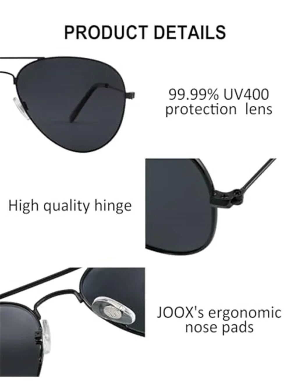 Polarized Aviator Sunglasses Men Women UV Protection Stainless Driving Shades
